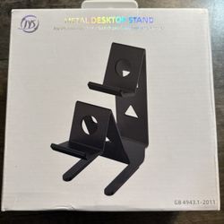 Metal Dual Controller Desktop Stand – Holds PS5/PS4/Xbox/Switch Pro Controllers – Universal Heavy-Duty Steel Holder 