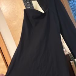 One Shoulder Black Dress Express Sz S
