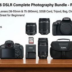 📸 Canon Rebel T6 Complete Photography Bundle - 2 Lenses, Tripod & Extras!