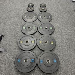 Full Olympic Bumper Plate Set 45/35/25/10/5/2.5  (BRAND NEW IN BOXES)  
