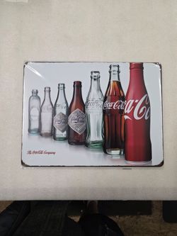 Coke Coca Cola Soda ad faux vintage metal sign