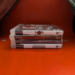 4 Sega PS3 Game Lot - Bayonetta, Alpha Protocol, Yakuza 3, Vanquish 