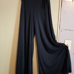 Flare Sheer material, Lined Dress Pants Size M Color Dark Blue