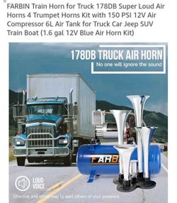Trumpet Horn Kit With Air Compressor