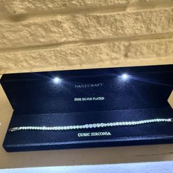 Danecraft Fine Silver Plated Bracelet Cubic zirconia bracelet in original box. Brand new