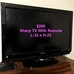 32" Sharp Flat Screen TV Reduced!