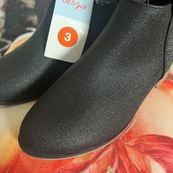 Cat & Jack Black Boots Girls Size 3