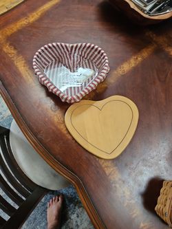 Longaberger Heart Basket With Everything 