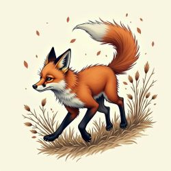 Scampering Fox