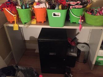 Narrow Gray Desk/Table