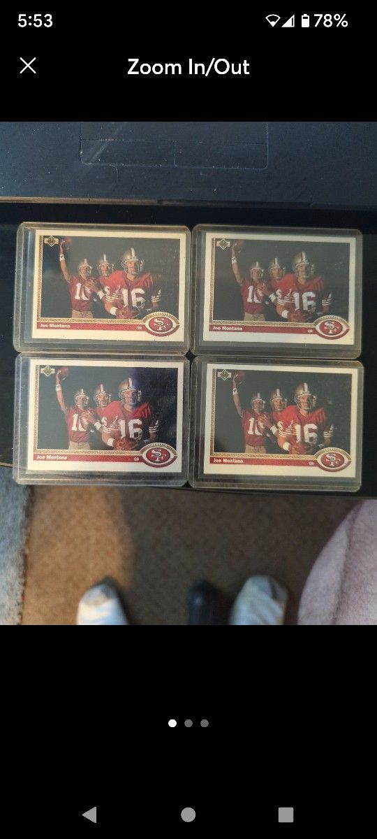 Joe Montana Football Cards
