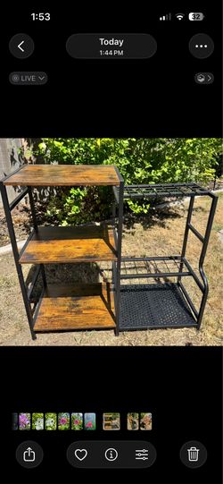 Garden Tool Organizer with shelves