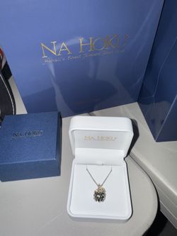 NEW 14K Gold Tahitian Pearl Coral Reef Cage Necklace 18” + FREE Jewelry Box