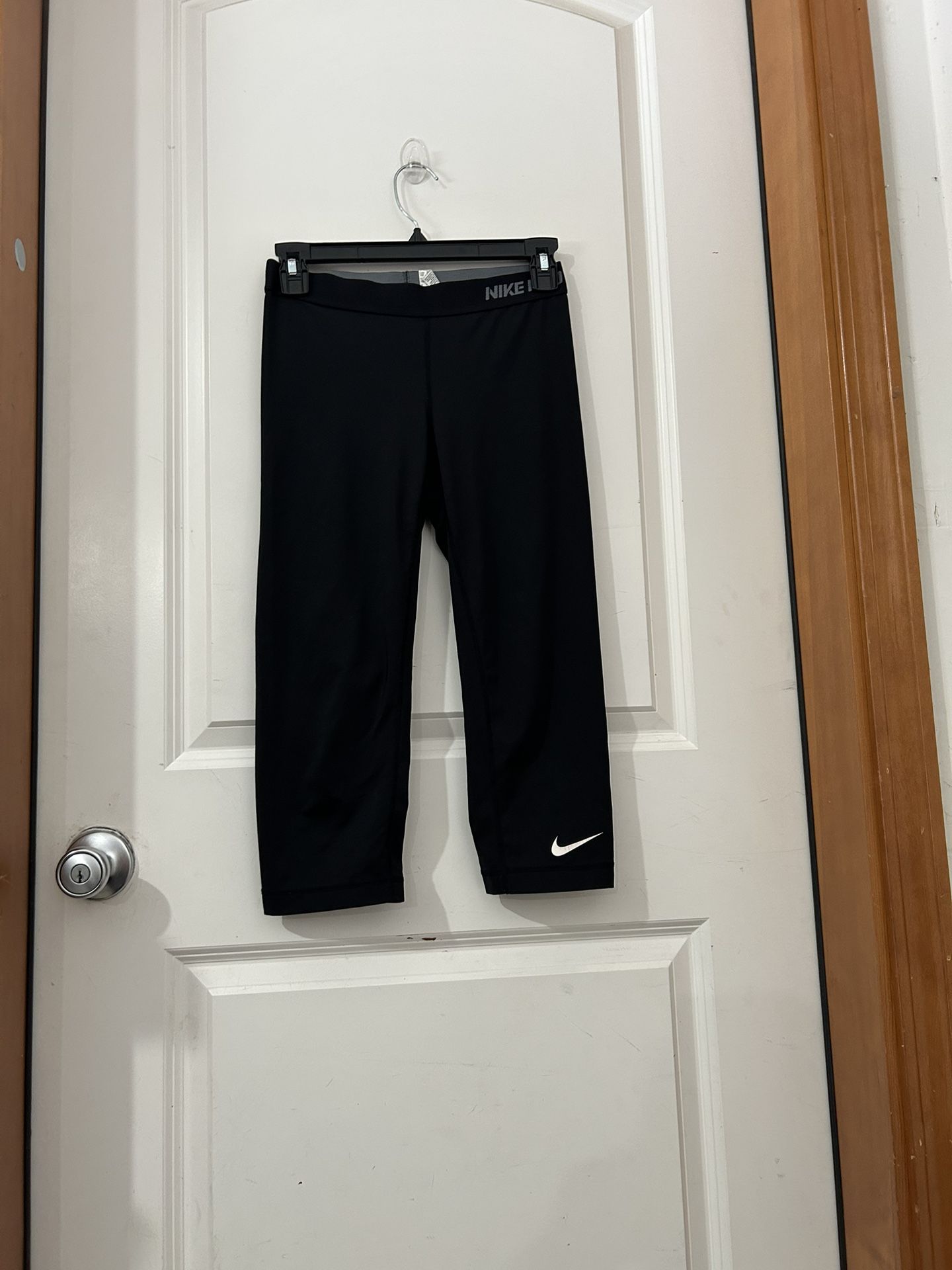 Nike Pro Small Capris, Black with White logo, Stretch, Used, Womens