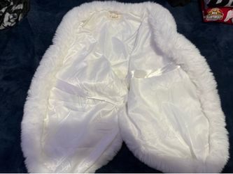 White fur coat