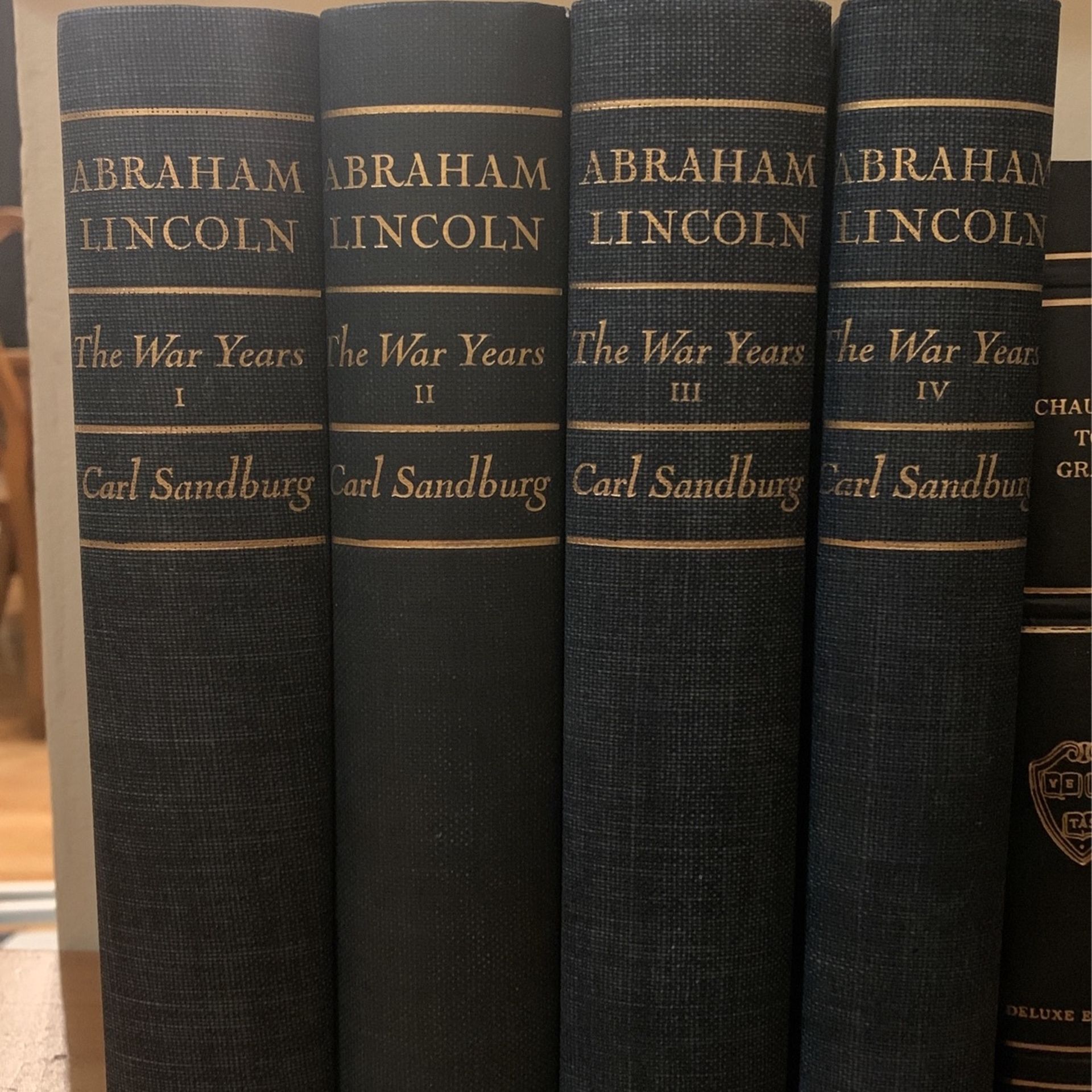 Abraham Lincoln The War Years By Carl Sandburg I, II, III, IV