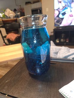 Blue Glass Carafe / Pitcher
