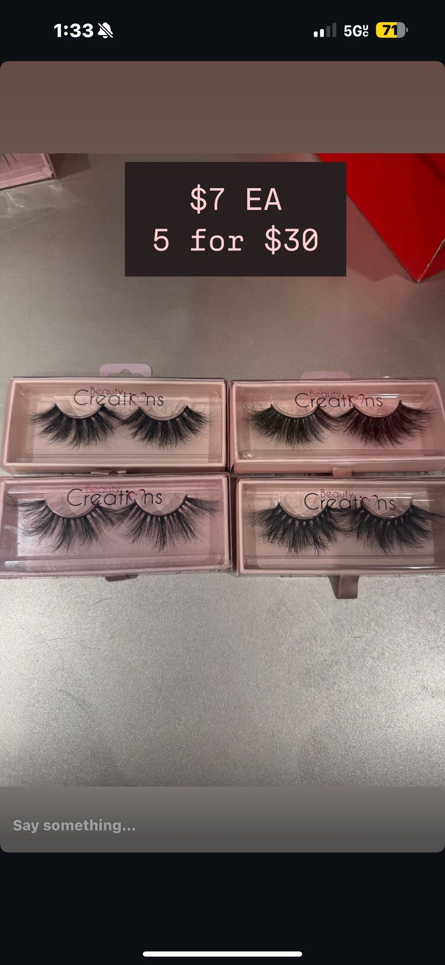 Beauty Creations Fauk Mink Lashes