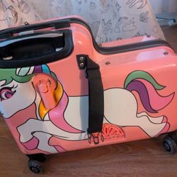 Unicorn Riding Suitcase 