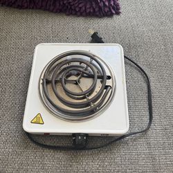 Bene Casa single coil electric burner in white