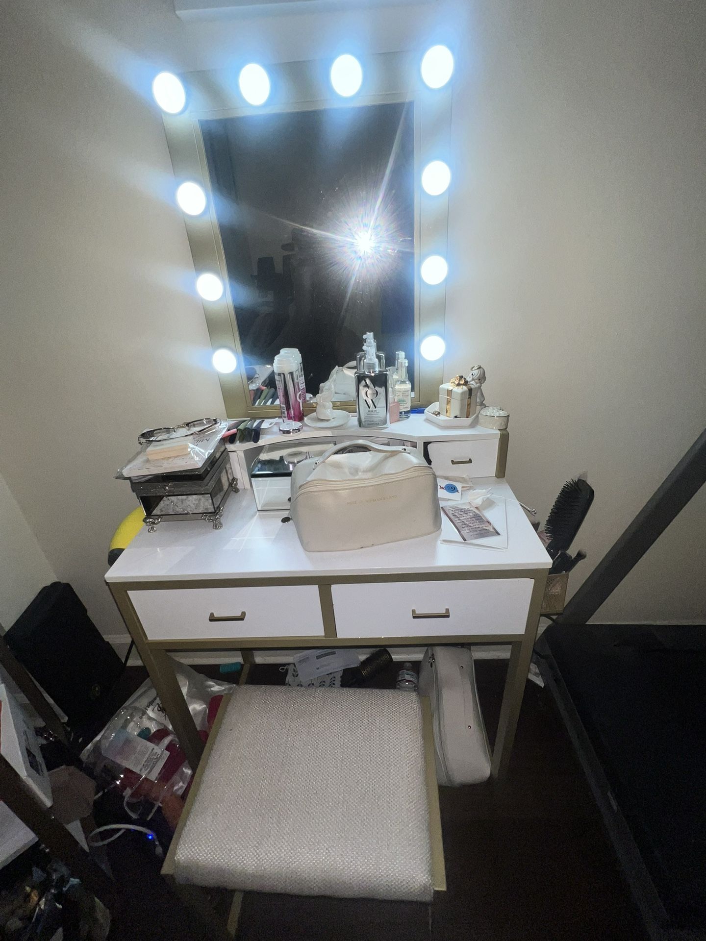Couch/Futon And vanity (Matching).