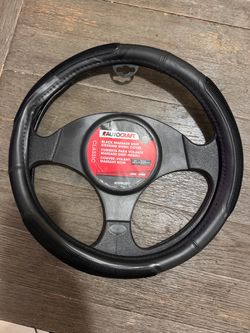 AutoCraft Black Steering Wheel Cover – $10