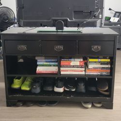 Tall TV Stand / Media Console – 3 Drawers + 2 Shelves (44” Wide)