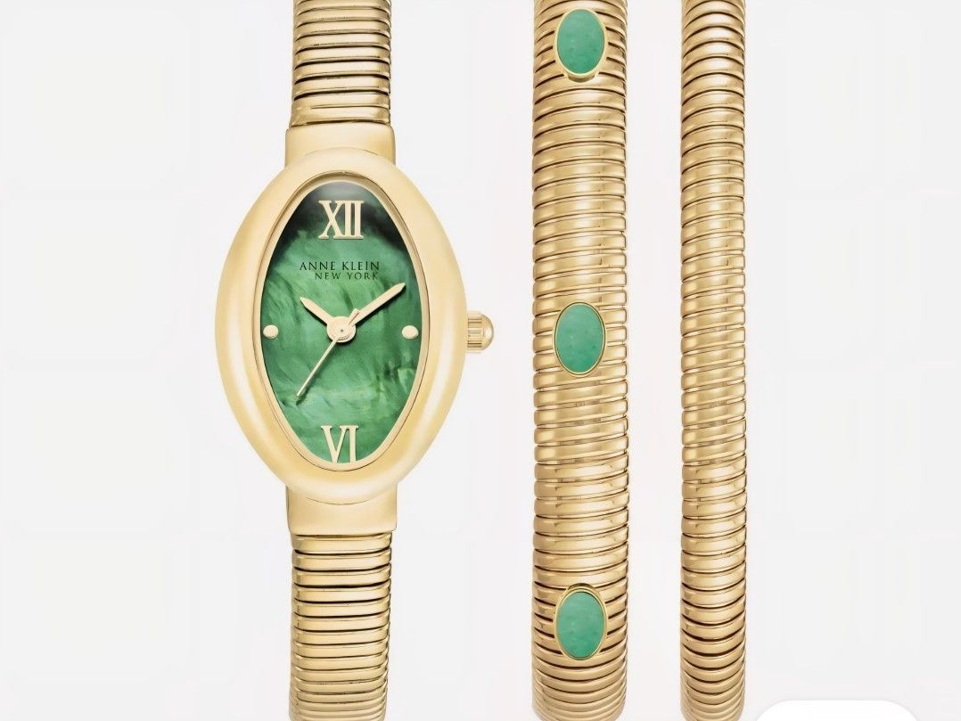Ladies Malachite Bracelet/Watch Set