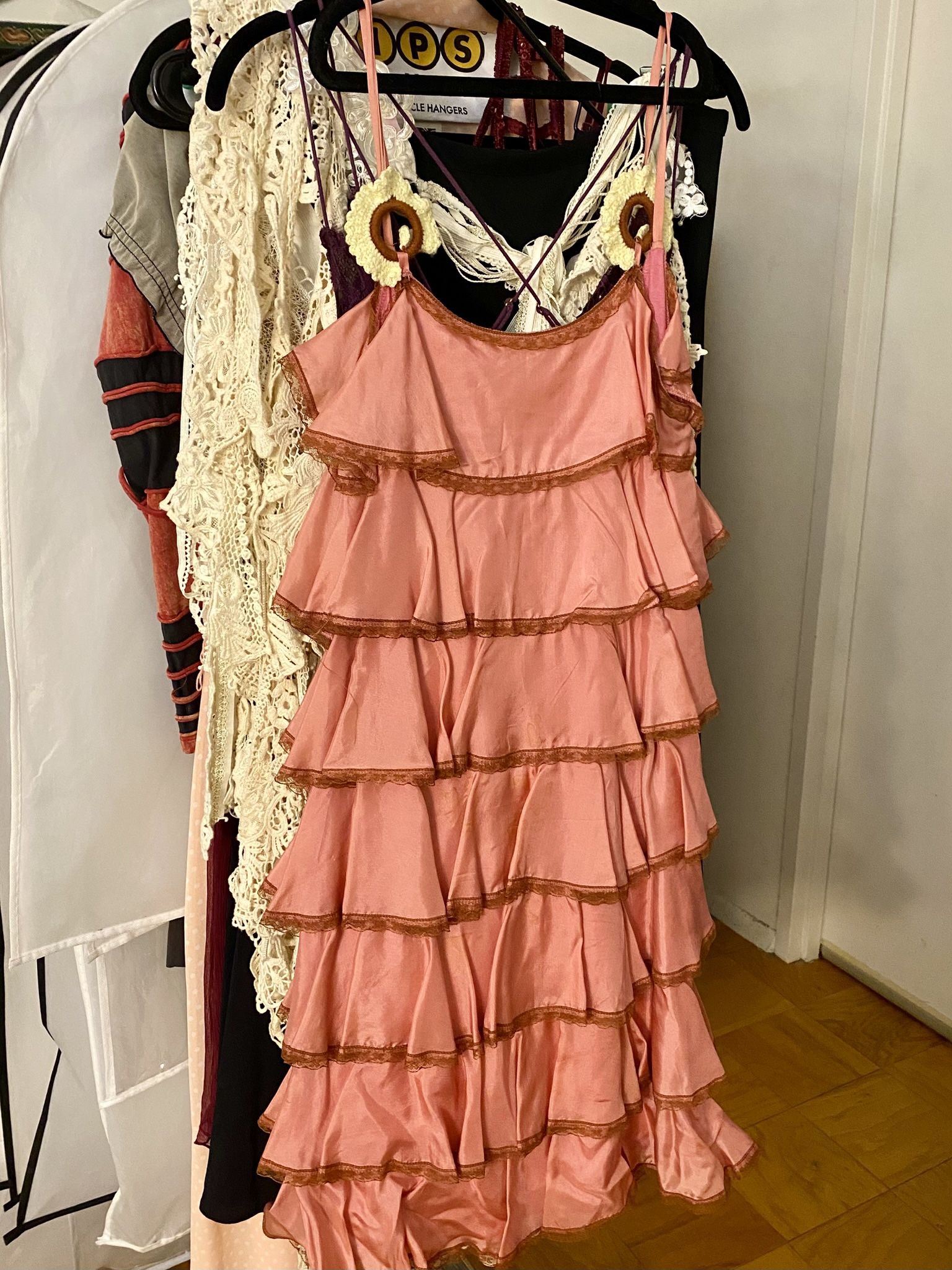 Ladies Pink Cocktail Strapped Cocktail Dress (made in France)