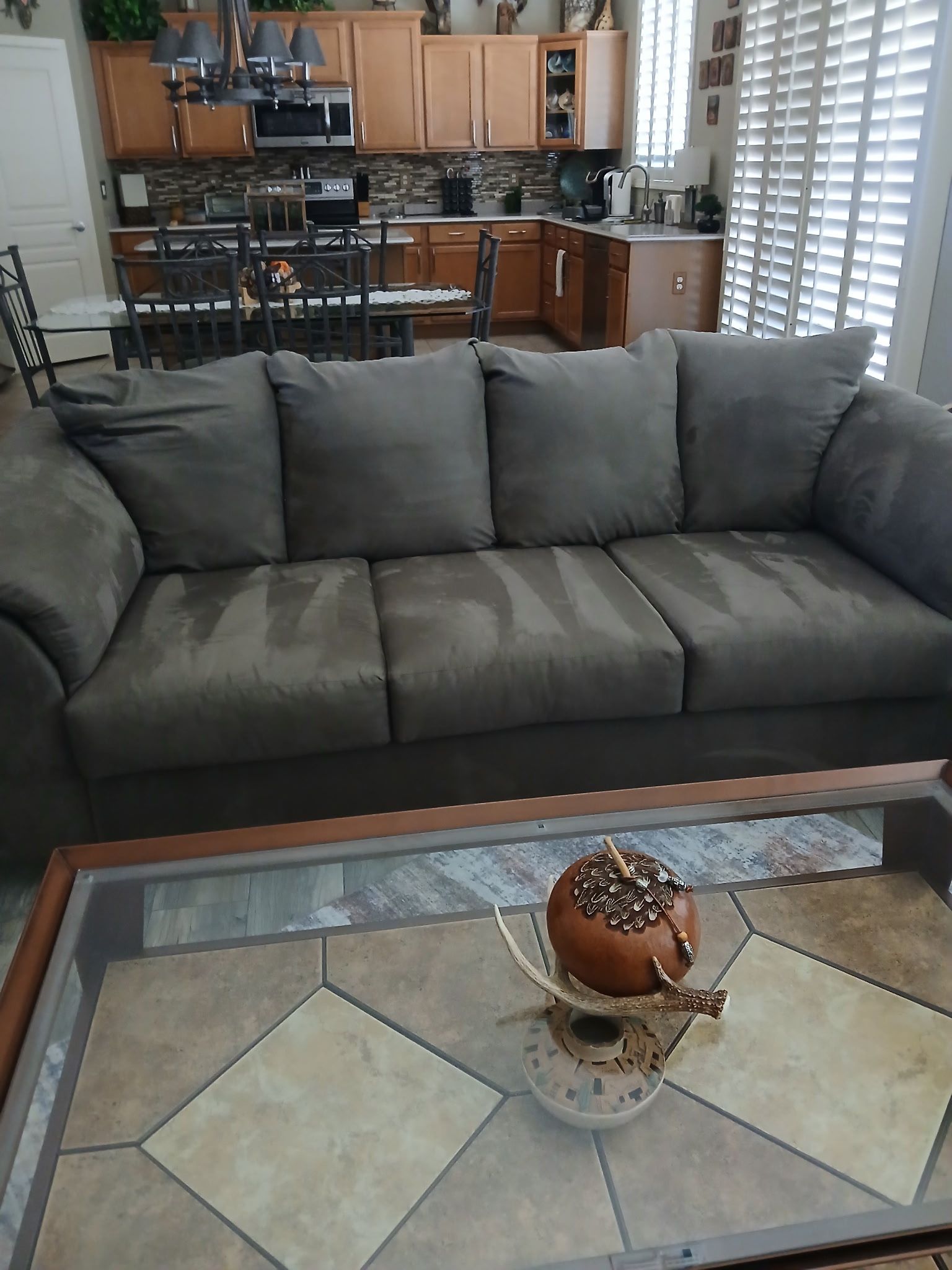 Microfiber Loveseat and Couch
