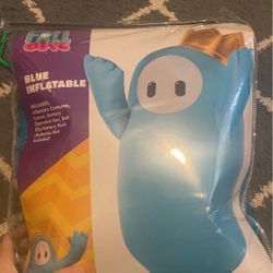 Blue Inflatable Fall Guy Halloween Costume 