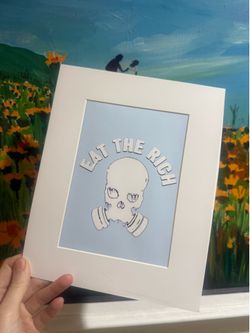 Brand New Honorable Citizens Original Art Eat The Rich 8x10” skull art print