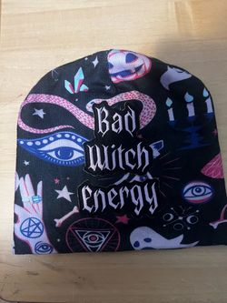 Bad Witch Energy Graphic Beanie Hat