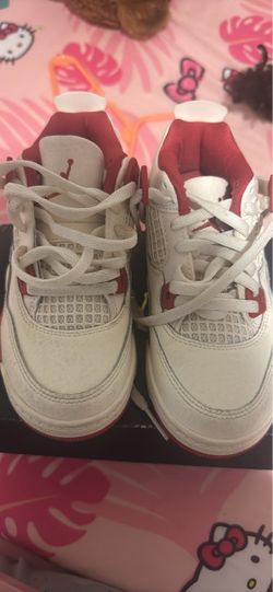 Air Jordan 4 White Red Sneakers