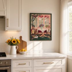 Framed Cottage Interior Wall Art Print