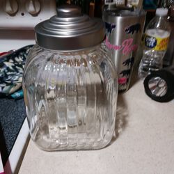 Ex Larg Glass Container W.lid 3 Firm Look My Post Alot Items