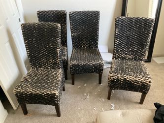 Pottery Barn Wicker Dining Chairs