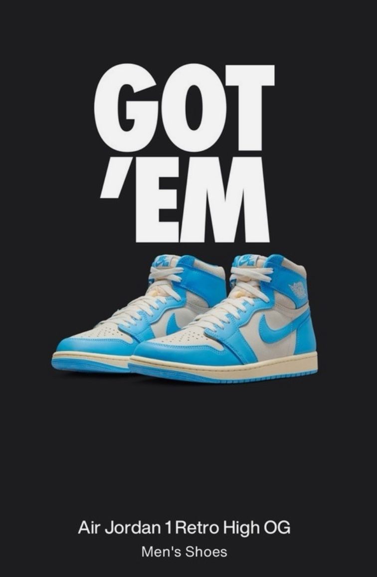 Jordan 1 Retro Reimagined UNC Size 13