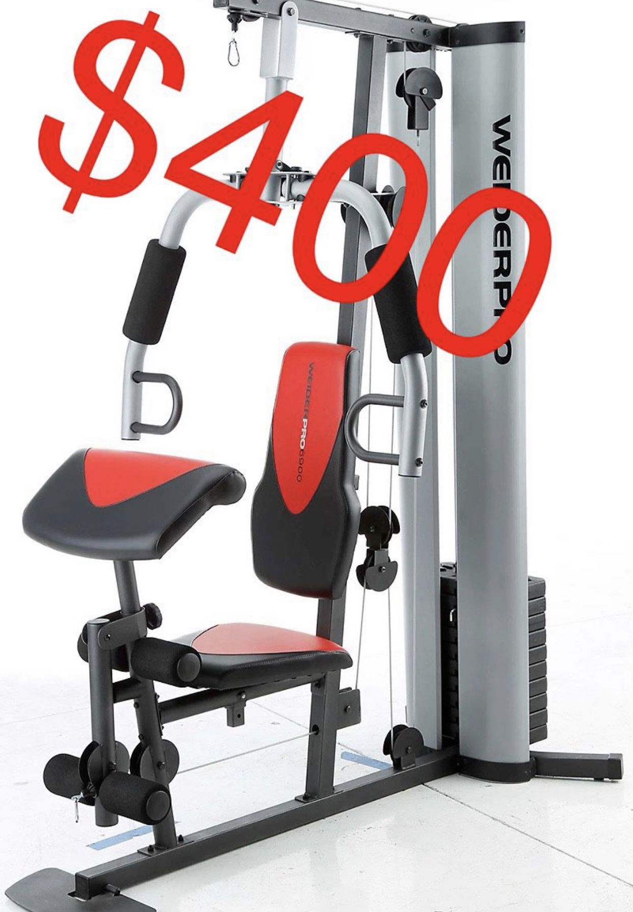 Weider Home Gym 120lbd Resistance Up To 300 Back Biceps Legs Chest Flys Lats Cable Triceps Machine New