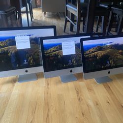  21.5" 27" iMacs. All fully upgraded (SSD) running modern macOS