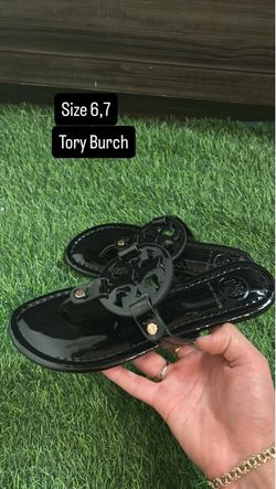 Tory Burch Miller Sandals Black Patent