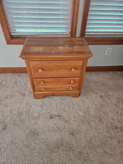 Wood dresser.