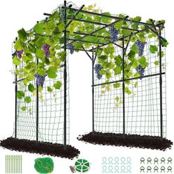 Lilypelle Tall Garden Arch Trellis for Climbing Plants, 79'' L x 79'' W x 79'' H