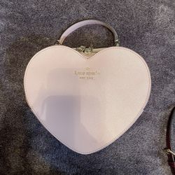 KATE SPADE CHALK PINK HEART LOVE SHACK CROSSBODY STRAP INCLUDED