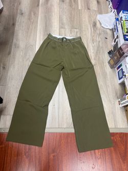 Alo Yoga Wide-Leg Pants Olive Green