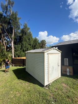 Outdoor Storage Shed White Vinyl