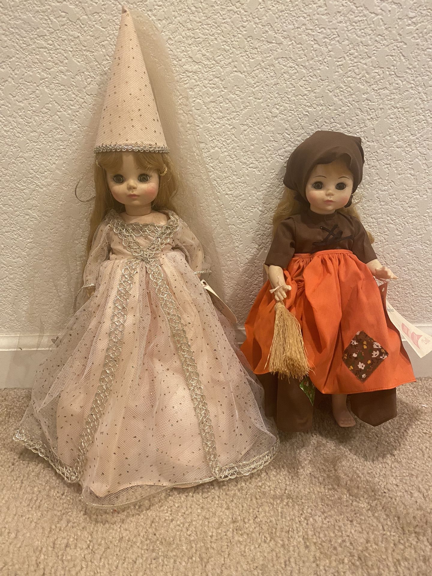 Set Of 2 Vintage Plastic Madam Alexander Dolls