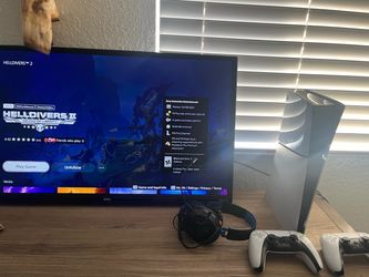 PlayStation 5 Slim Digital Edition Console with Two Controllers