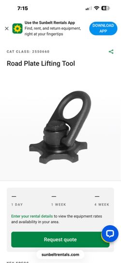 Trench plate lifting eye Trench plate lifting eye