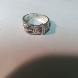 Vintage Sterling Silver Belt Ring.
